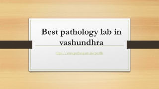 Best pathology lab in vashundhra