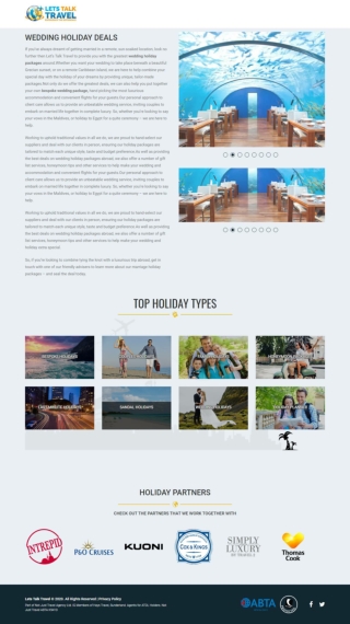 WEDDING HOLIDAY DEALS - Let’s Talk Travel