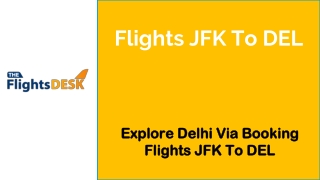 Flights JFK To DEL