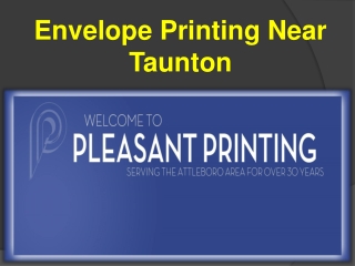 Envelope Printing Near Taunton