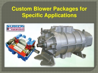 Custom Blower Packages for Specific Applications