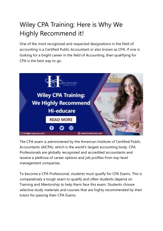 Wiley CPA Training: Here is Why We Highly Recommend it!