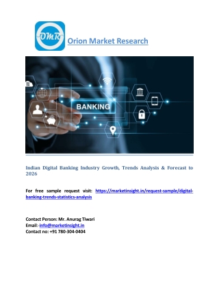 Indian Digital Banking Industry Growth, Trends Analysis & Forecast to 2026