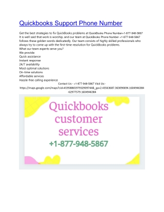 QuickBooks Support Phone NumberQuickBooks Support Phone Number