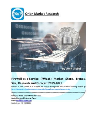Global Firewall-as-a-Service (FWaaS) Market Size, Share, Future Prospects and Forecast 2019-2025