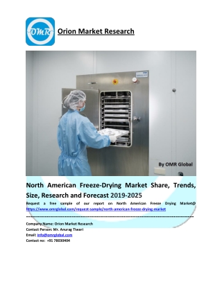 North American Freeze-Drying Market Size, Industry Trends, Share and Forecast 2019-2025
