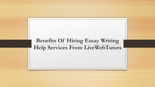 Benefits of Hiring Essay Writing Services in Canada