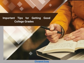 Important Tips for Getting Good College Grades
