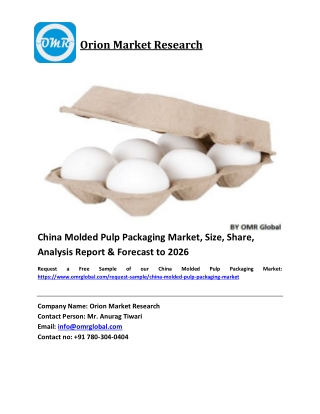 China Molded Pulp Packaging Market Trends, Size, Competitive Analysis and Forecast 2020-2026