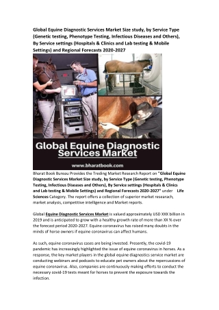 Worldwide Equine Diagnostic Services Market Research Report Forecast to 2027