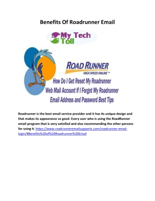 Benefits Of Roadrunner Email