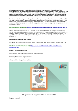 Allergy Immunotherapy Market Huge Growth Opportunity by Trend 2020-2025