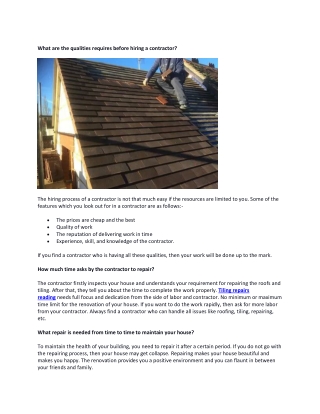 Get Professional Roofing Contractors