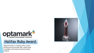 Custom Halifax Ruby Award - Optamark