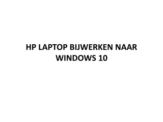 HP LAPTOP BIJWERKEN NAAR WINDOWS 10