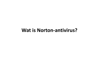 Wat is Norton-antivirus?