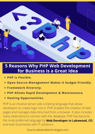 5 Reasons Why PHP Web Development for Business is a Great Idea