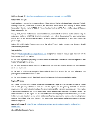 Automotive Brake Caliper Market Size
