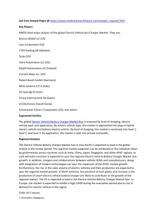 Electric Vehicle Battery Charger Market Size