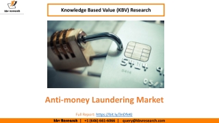 Anti-money Laundering Market Size Worth $3.7 Billion By 2026 - KBV Research