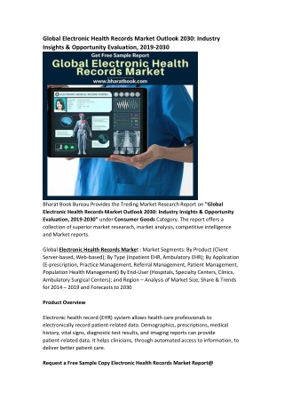 Global Electronic Health Records Market Research Report Forecast 2030