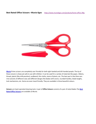 Best Rated Office Scissors –Munix Kgoc