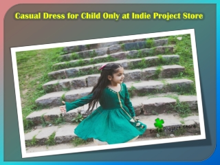 Casual Dress for Child Only at Indie Project Store