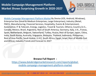 Mobile Campaign Management Platform Market Shows Surprising Growth in 2020-2027