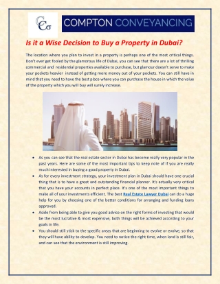 Buy a Property with Real Estate Lawyer Dubai