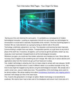 TechInformationWebPages-YourOriginForNews