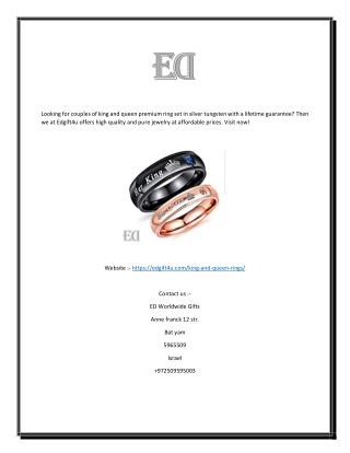 King and Queen Rings | Edgift4u.com