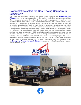 Cheap Tow Truck Service In Edmonton | Albertarosetowing.ca