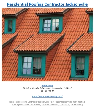 Residential Roofing Contractor Jacksonville