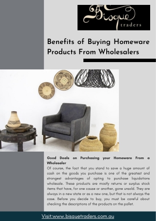 Benefits of Buying Homeware Products From Wholesalers