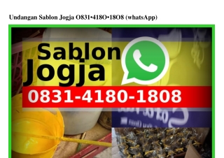 Undangan Sablon Jogja Ô831•418Ô•18Ô8{WA}