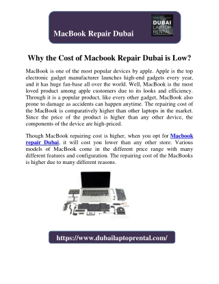 Why the Cost of Macbook Repair Dubai is Low?