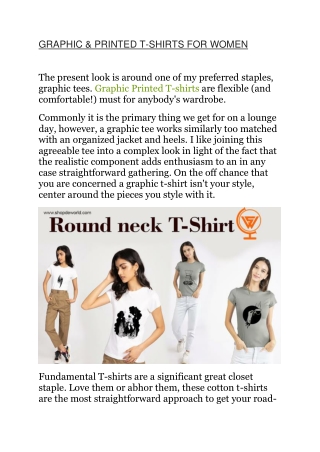 GRAPHIC PRINTED T-SHIRTS FOR WOMEN
