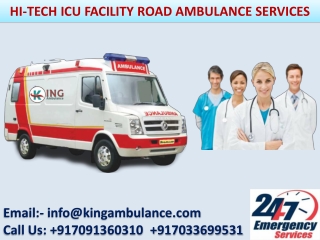 Advanced Ambulance Service in Tatanagar and Dumka by King