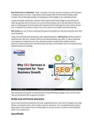 Why seo services is important for your business growth