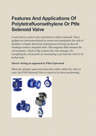 PTFE lined valve Leading Distributor & Manufacturer