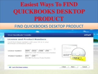 Easiest Ways To  FIND QUICKBOOKS DESKTOP PRODUCT