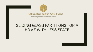 Sliding Glass Partitions for a Home with Less Space