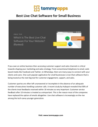 Best Live Chat Software for Small Business