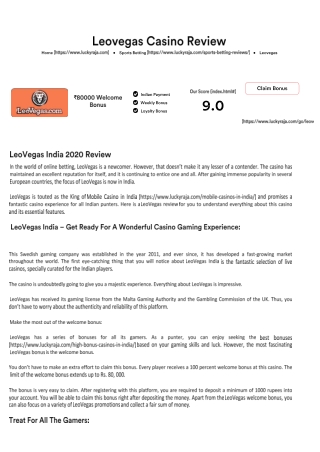 Leovegas Casino Review