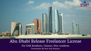 Abu dhabi release freelancer license for uae residents, citizens, non residents