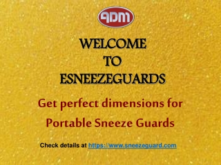 Get perfect dimensions for Portable Sneeze Guards