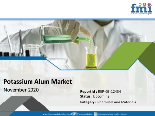 Potassium Alum Market Is Expected To Show Significant Growth over the Forecast Period 2020-2028