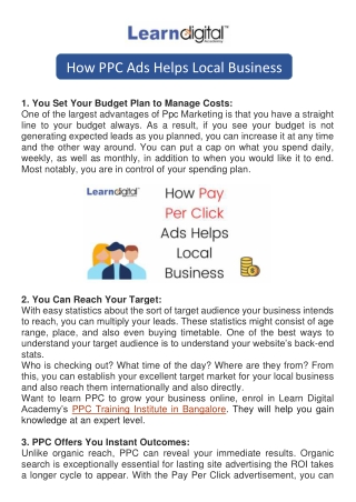How Pay Per Click Ads Helps Local Business