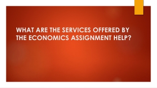 What are the services offered by the economics assignment help