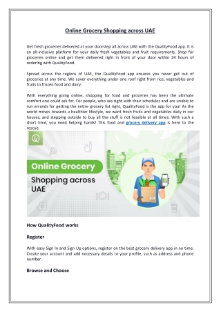 Online Grocery Shopping across UAE